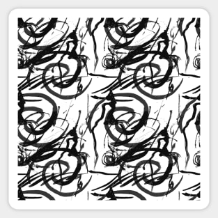 Monochrome abstract pattern Sticker